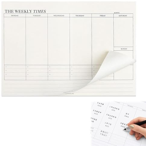 Wochenplaner, Wochenplaner Block, Weekly Planner Schreibtischunterlage, To Do Liste Ohne Festes Datum, Wochenplaner Tagesplaner, Schreibtischunterlage, Wochenkalender Wochen Planer, 50 Blatt