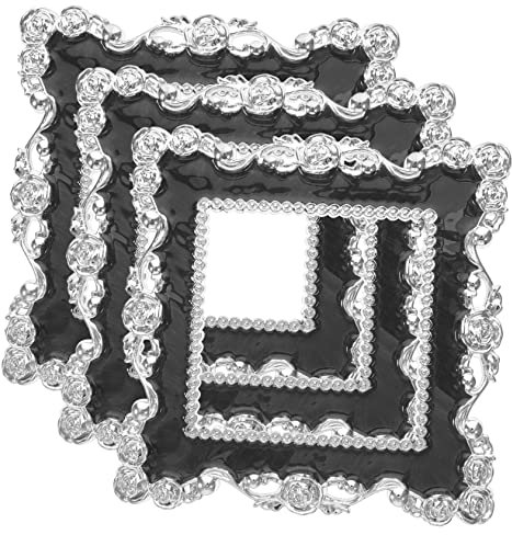 RORPOIR 3 Stück 86 Typ Steckdosen Aufkleber Aus Stabilem Harz Dekorative Buchsenabdeckung Für Zuhause Silber Schwarzes Design Mit Fingerschutz