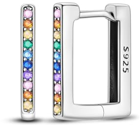 Hapour 925 Sterling Silber Creolen Ohrringe für Damen Hängeohrringe Kleine Boho Ohrringe Seildesign für empfindliche Ohren, doppelte ovale Huggie Creolen Ohrringe Geschenke für sie Muttertag