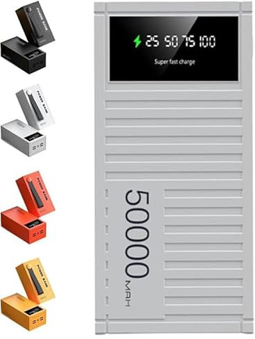 2024 New Super Fast Charging 66w Power Bank, 50,000mAh Ultra-High Capacity Power Bank, Power Bank Fast Charging with LED Display, Powerbank for Outdoors Camping Travel (20000mAh,Grey)