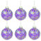 Marooma 6 Stück Glas-Weihnachtsschmuck, Vorbespannte Weihnachtsbaumdekorationen, Weihnachtskugel-Ornamente, Hängende Weihnachtskugeln für die Weihnachtsbaum-Hausparty (A)