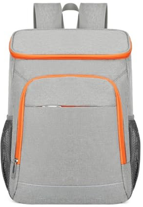 Ldabrye Lässiger Tagesrucksack, klassischer Rucksack für College, Reisen, Arbeit, große Kapazität, isolierte Tasche für Arbeit, Outdoor, Schule, Mittagessen, Kühltasche, Tagesrucksäcke, Grau mit