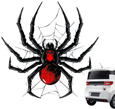 Tier-Aufkleber für Autos, Gothic-Cartoon-Spinnen-Aufkleber, dekorativer Auto-Aufkleber, modische Auto-Aufkleber für Auto-Dekoration
