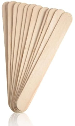 TNBL 50 Pcs Large Disposable Wooden Waxing Spatulas Wax Applicator Sticks for Body Hair Removal 6 inches