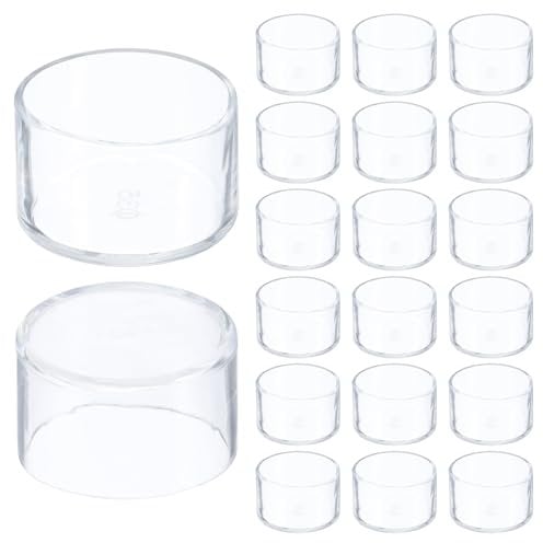 sourcing map Lot de 20 housses de protection rondes antidérapantes en silicone pour pieds de chaise, 35 mm, pour réduire le bruit et les rayures, transparent