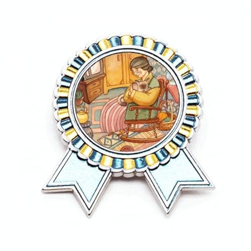 Miaoji Malerei, Aquarell, Katze, Wolle, Oma-Brosche, Anstecknadel, Gewinner-Auszeichnung, Medaille, M, Metall
