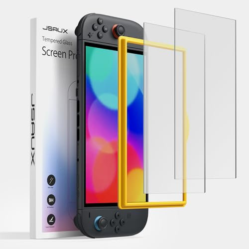 JSAUX 2er-Pack Entspiegelte Schutz Glas für Nintendo Switch 2, Mattes Displayschutzfolie mit 9H Härte, Kratzfest, Full-Screen Abdeckung, Einfache Installation mit Montagerahmen, Schutz Zubehör