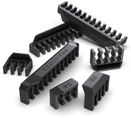 EZDIY-FAB Kabelkamm-Set für 16AWG und 18AWG Netzteilverlängerungskabel, Inklusive 4 x 24P + 16 x 8P + 8 x 6P –Schwarz