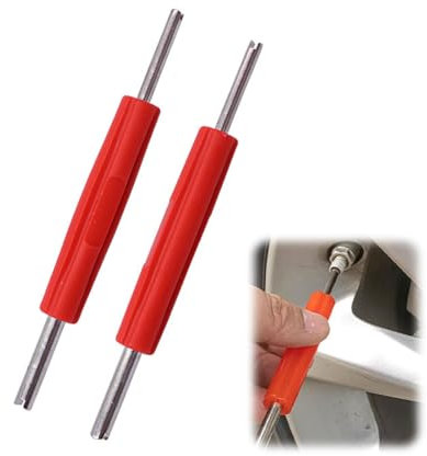 OHREN Extracción de Válvulas de Doble Cara (2 Piezas) - Herramientas de Extracción para Obús de Válvula del Neumático - Reparación de Válvula - Desmontador y Llave Obús Desmontadora de Neumáticos Moto