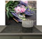 KitchenYeah© Spritzschutz Küchenrückwand Vinyl 60x52 cm Küche Deko Wandschutz Wandverkleidung, Herdabdeckplatte Blumen - Vintage - Holz