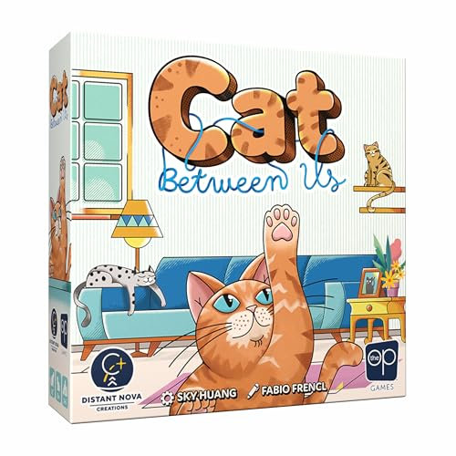 The OP Games The Cat Between Us | Strategy Card Game for Families & Friends | 2–6 Players | 15–40 Min | Ages 8+ | English