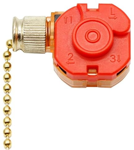 Interruptor de luz del ventilador de techo Interruptor de ventilador de techo de 3 velocidades con cadena de colas de cobre de cobre