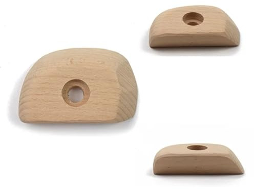 Generisch Klettersteine 3pc Holz Kletterpunkt Klettertraining Klettergriffe Felswand Klettergriffe und Fitnessstudios Vielfalt Anschraubbares Kletter-Hangboard(Color2)