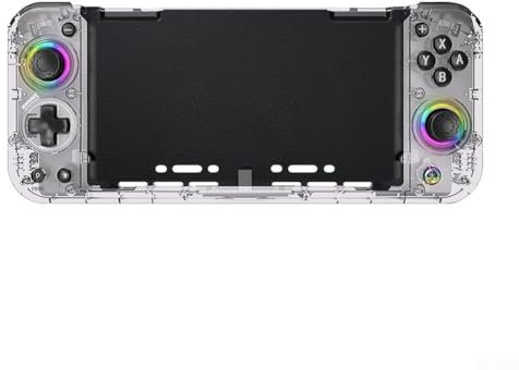 Controller di gioco ergonomico wireless Pro per Nintendo Switch con luci RGB regolabili e funzioni Turbo (nero trasparente)