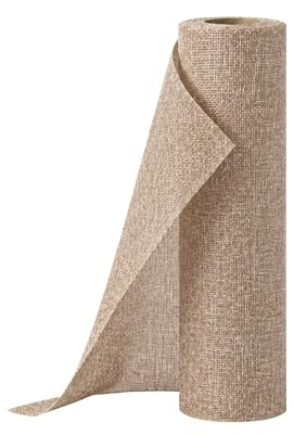 G.schmückt Tischläufer Jute-Leinen-Optik, Tischband auf Rolle individuell zuschneidbar, Dekoband für Hochzeit, Taufe & Geburtstag (Natural Brown, 6 Meter Rolle / 30 cm Breit)