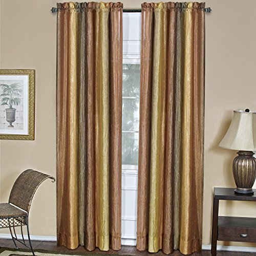 ACHIM Ombre Panel Light Filtering Semi-Sheer Window Curtain - 84 Inch Length, 50 Inch Width - Autumn- Light Filtering Soft Polyester Drapes for Bedroom Living & Dining Room Home Decor(Pack of 1)