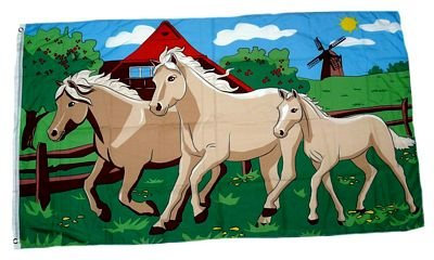 Fahne/Flagge Pferde NEU 90 x 150 cm