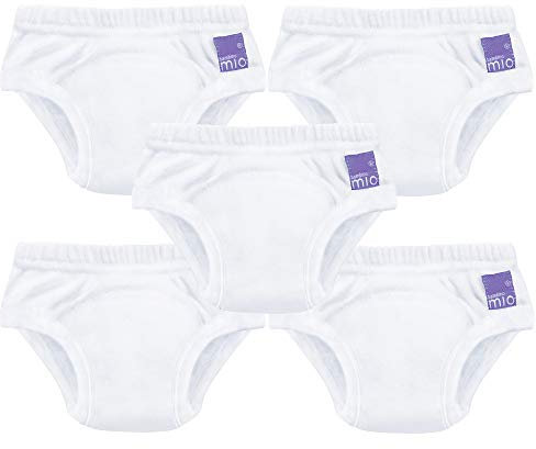Bambino Mio, Culotte d'apprentissage Lavable, unisexe, pour garçons et filles, blanc, 2-3 ans, lot de 5