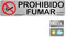 Normaluz RD707021 - Señal Rectangular Prohibido Fumar Acero Inoxidable Adhesivo 0.8 mm 5 x 20 cm