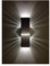 SpiceLED Wandleuchte | ShineLED-6 | 2x3W Weiß | hell silbernes Gehäuse | Schatteneffekt | High-Power LED Wandlampe dimmbar