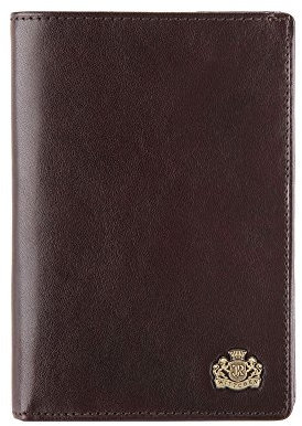 WITTCHEN Geldbörse aus Glatteder | Kollektion: Arizona | ohne Verschluss | aus hochwertigen Materialien | elegant und klassisch | Dunkelbraun | 9.5x13 cm