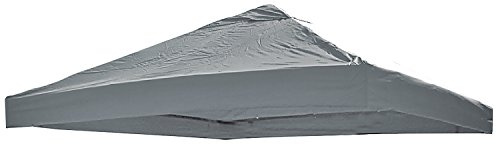 Mojawo Universal Ersatz Dach für Pavillon 3x3 M Hellgrau Wasserdicht PVC beschichtet 220gr. Polyester mit Luftluke