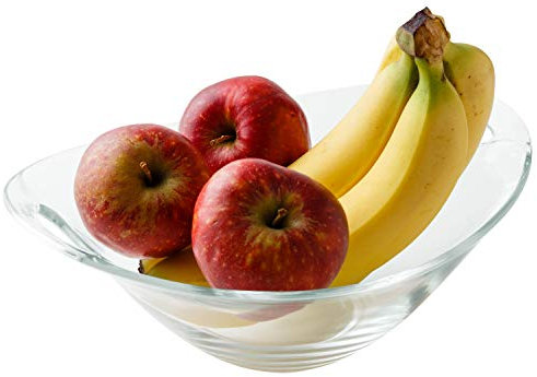 Van Well Glass Bowl Galaxy I Size XXL I Clear I Serving Bowl with 2 Handles I Salad, Dessert, Fruit etc.