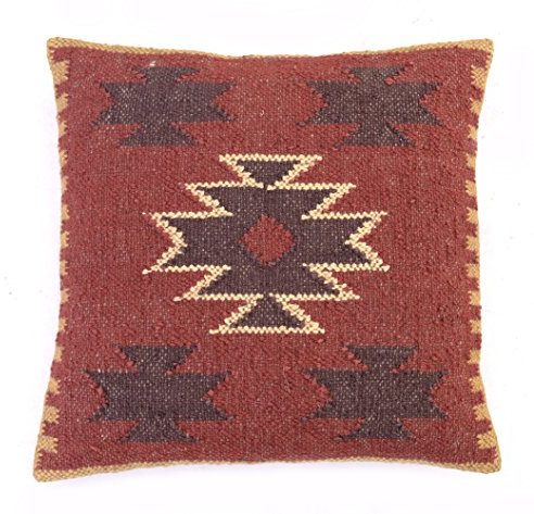 Hand Made Jute Kissenbezug Werfen Art Indian Jute Kissen handgefertigt Kelim Boho Sham Vintage