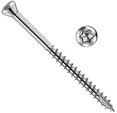 SCREW REBEL Terrassenschrauben A4 Edelstahl, 5,0 x 80 mm - Menge: 200 Stück