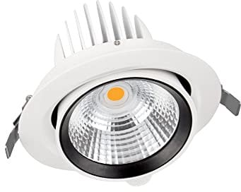 LEDVANCE Schwenkbarer Einbaustrahler, aluminium | energiesparend, Ersatz für 1x70W HID, warm weiß | SPOT VARIO DN 170 35W 3000K 24DEG WT
