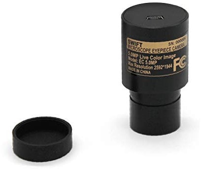 Swift 5.0 Megapixel Digital Camera for Microscopes, Eyepiece Mount, USB 2.0 Connection, Color Photography and Video, Windows and Mac Compatible