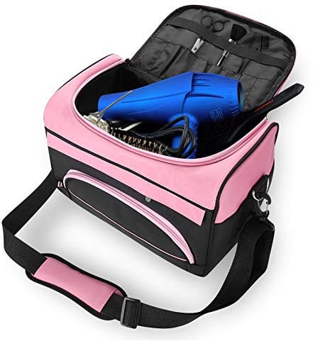 Ejoyous Professional Hairdressing Carrying Bag, Hair Equipment Storage Case with Adjustable Shoulder Strap Portable Travel Bag with Multiple Layers to Organise Salon Tools