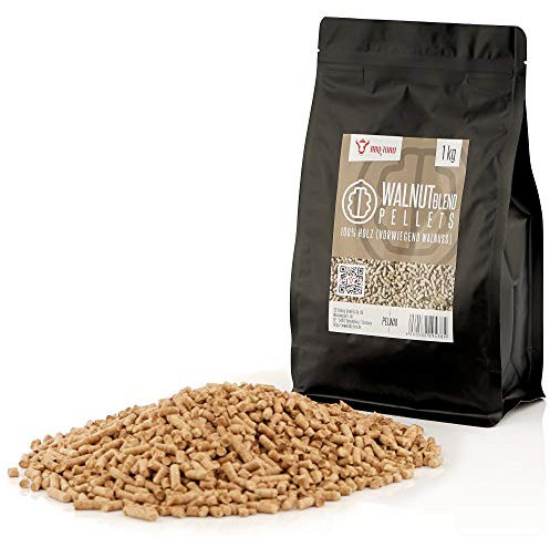 BBQ-Toro Pellets para Barbacoa de 100% Madera de Nogal (en su mayoria) | 1 kg | Pellets de Nogal para Barbacoa, Ahumador, Horno de Pizza de Pellets y Sistemas de Calefacción | Pellets de Madera
