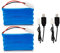 GLESOURCE(2 Pack 9.6V NiMH Battery Pack 2000mAh RC Battery with Standard Tamiya Connector for RC Car, Robots with (2PCS) USB Charging Cable
