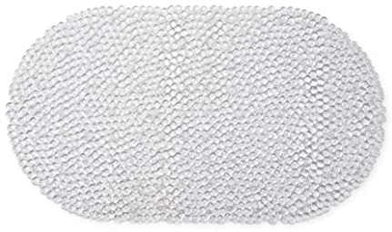 Small Bubbles Clear Non Slip Bathmat with Secure Suction Cups 69 x 39cm