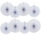 GAKA FAVOR 8er Set Party Deko Weiß Papierfächer,Hängende Papier Fächer Dekoration für Party Hochzeit Geburtstag Festival Weihnachten Event Karneval