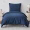Aisbo Bettwäsche 155x220 2teilig Blau - Mikrofaser Bettwäsche-Sets Marine Blau mit Reißverschluss, ÖKO-TEX Bettbezug 155x220 cm 2tlg mit Kissenbezug 80x80 cm, Weich und Bügelfrei
