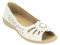 Fashion Friendly Cleopatra - Ladies Open Toe Slip On - 7 - White