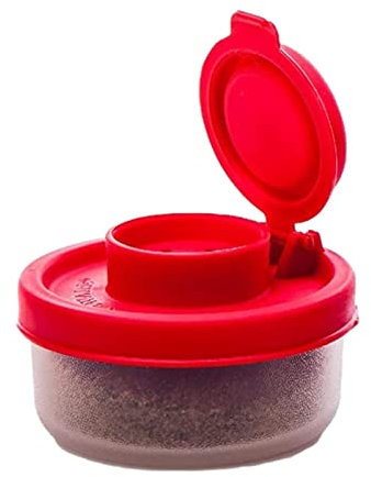 2 Salt and Pepper Shaker Vintage Salt Dispenser with Pour Holes Lid Portable Sea Salt Sugar Pepper Container Jar for Home, Restaurant