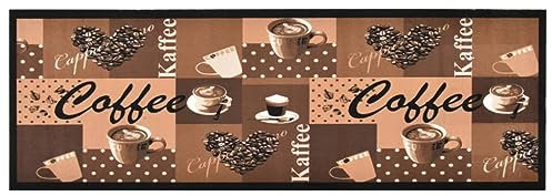vidaXL Küchenteppich Waschbar Kaffee Braun 60x180 cm