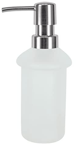 Kleine Wolke Seifenspender Allegra, Wandaccessoire, Farbe Milky, Material: Edelstahl, Glas