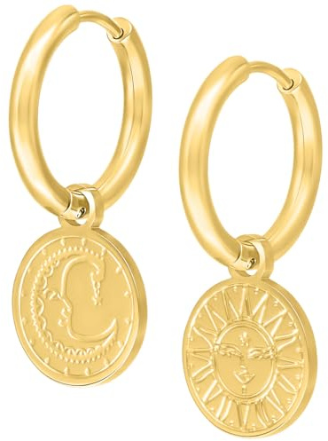 Wildcat Ohrringe - Little Sun Moon Hoops | Chirurgenstahl 316L - hautverträglich, langlebig, wasserfest