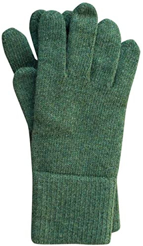 FosterNatur, Merino Herren Handschuhe/Fingerhandschuhe, 100% Wolle extrafine (Serpentine, 9,5)