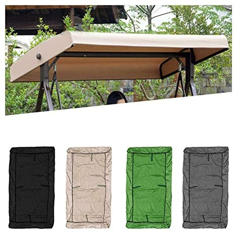 Newly Replacement Canopy For Swing，Garden Swing Seat Replacement Oxford Cloth Canopy, Waterproof Sun Shade For Patio Awning Backyard Playground Outdoor Swing (Color : Beige, Size : 191 * 120 * 18cm)