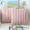 NIULAA Rosa Kissenbezug 45x45 2er Set Flauschig Plüsch Deko Kissenbezüge Weich Gestreift Pelz Kissenhülle Dekokissen Sofakissenbezug Luxus Sofakissen Zierkissenbezüge Wohnzimmer Sofa