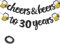 ENLACE 30. Geburtstag Deko Schwarz Gold Banner - Girlande für Männer und Frauen - Cheers to 30 Years - Happy Birthday