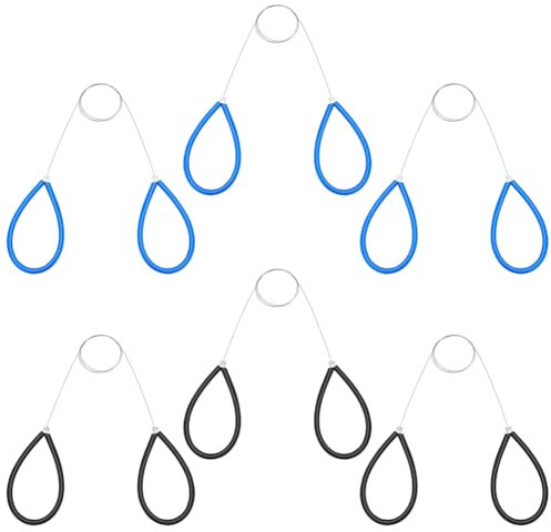 WEBEEDY 6 Stück TonschneiderTöpfer-Draht-Werkzeuge Töpfer-Abschneidedraht-Werkzeuge Und Zubehör Für Töpferscheiben Und Tonkünstler, Die Ton-Keramik-Griffe Herstellen, Blauer Und Schwarzer Griff