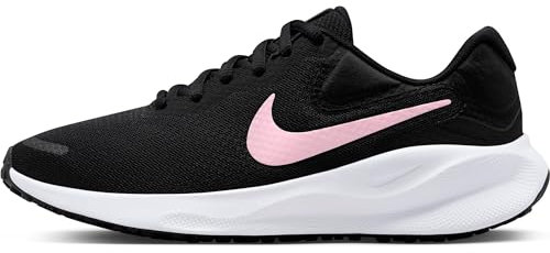 Nike Femme W Revolution 7 Running Shoe, Black/Med Soft Pink-White, 36 EU