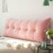 Luxus-Rückenkissen für Kingsize-Bett, Kopfteil, Lesekissen, Dreieckskissen, extra weiche Sofa-Rückenlehne zum Fernsehen oder Spielen, 200 cm (180 x 55 x 20 cm, Rosa)