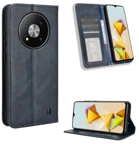 COMAKU Cover ZTE Blade A73 5G, Custodia a Portafoglio Pelle con Supporto e Chiusura Magnetica - Blu